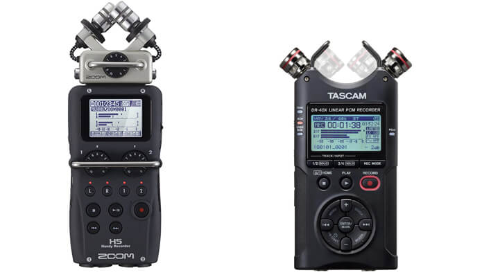 tascam-dr-40x-and-zoom-h5